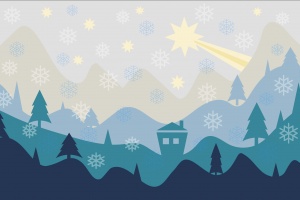 Christmas Flat Design Background