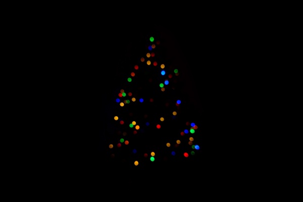 Christmas Tree Minimalism Dark 4k (click to view) HD Wallpaper