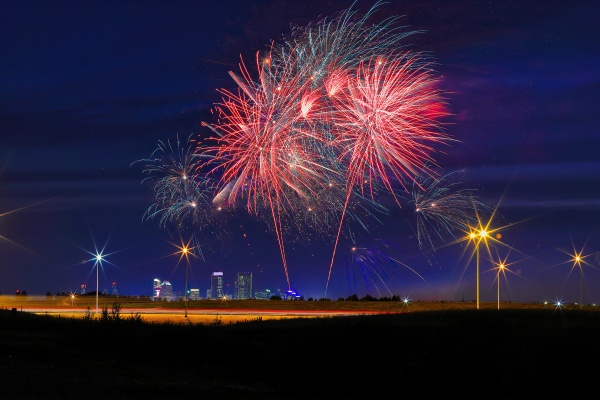 Fireworks Night 4k (click to view) HD Wallpaper