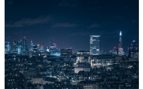 London Chasing Skylines Nightscape 8k