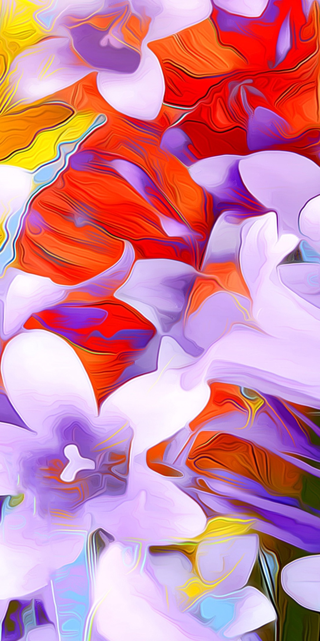 Flowers Art Abstraction (click to view) HD Wallpapers in 1080x2160 Resolution