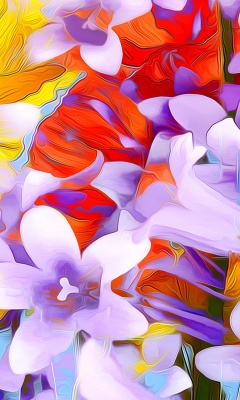 Flowers Art Abstraction (click to view) HD Wallpapers in 240x400 Resolution