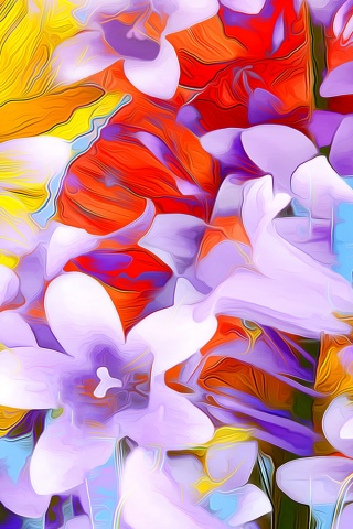 Flowers Art Abstraction (click to view) HD Wallpapers in 320x480 Resolution